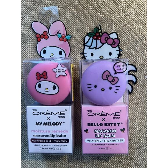 HELLO KITTY and MY MELODY Lip Balms by The Creme x Shop-SET OF 2 - Picture 2 of 11